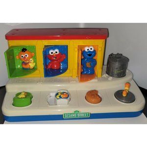2004 Sesame Street Workshop Pop Up Poppin Pals Musical Singing Toy Mattel